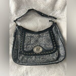 Original by Sharif 1827 Elegant Black and Gray Hobo Bag